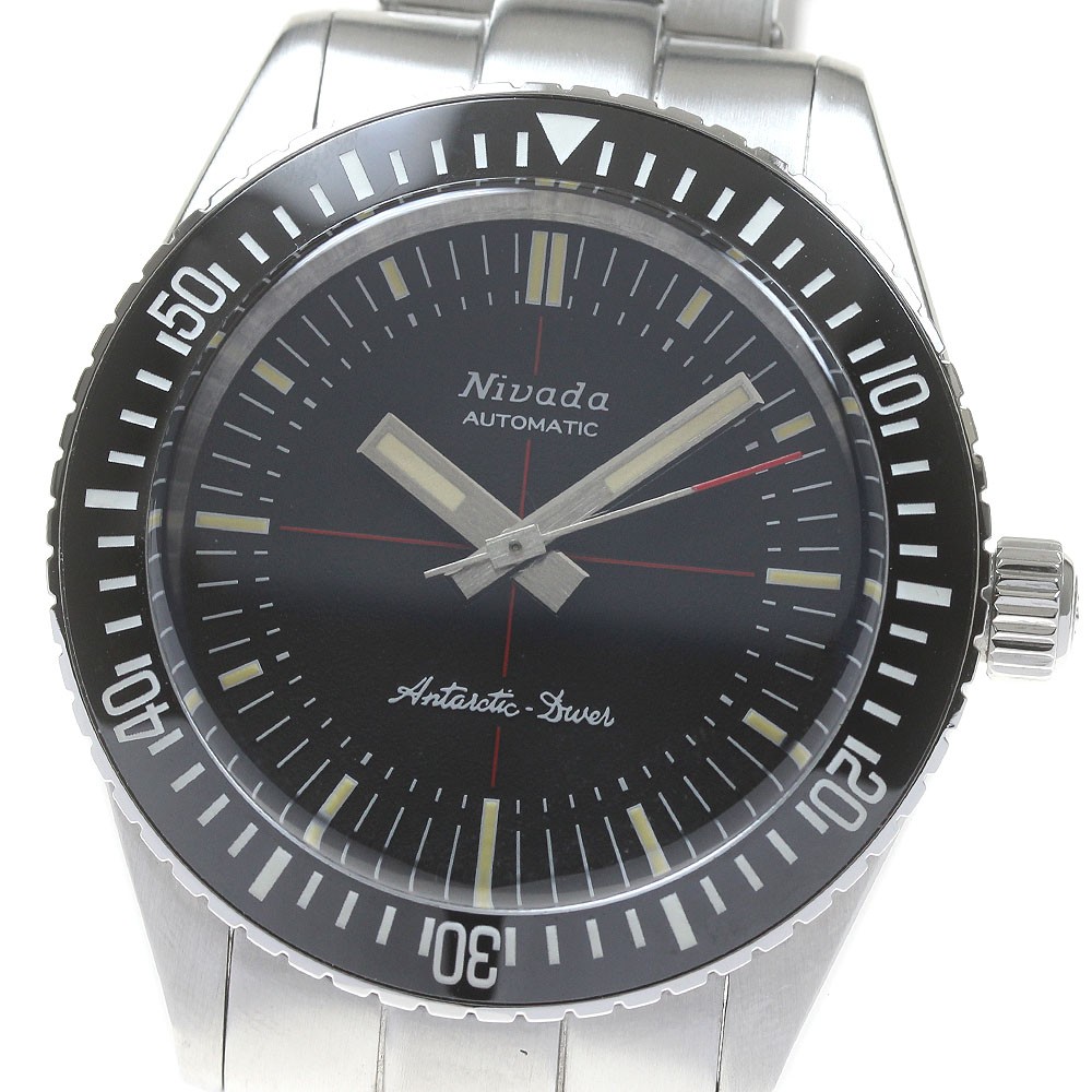 Nivada Grenchen Diver 32044A08 Antarctic SS Black Dial 38mm