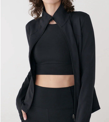 Lole Life Step Up Athletic Performance Jacket Size Xsmall Black with Thumbholes