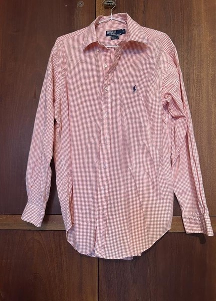 Men Polo Ralph Lauren Shirt Red Cotton 38 / M / 46 #CJR4