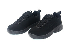 FILA DISRUPTOR SE 1SX60023-001 TRIPLE BLACK ATHLETIC MEN CASUAL SHOES SNEAKER