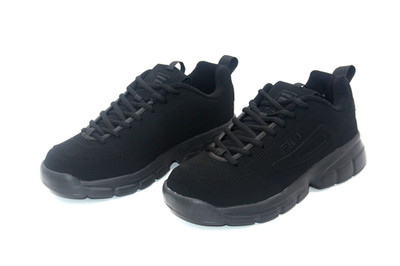 FILA DISRUPTOR SE 1SX60023-001 TRIPLE BLACK ATHLETIC MEN CASUAL SHOES SNEAKER