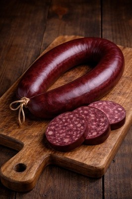Blutwurst 350g geräuchert herzhaft | Braten & Brot | Metzger Qualität  4,50/St.