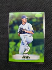 Topps Stadium Club Shane Bieber Lime Green Parallel #12 Toronto Blue Jays 