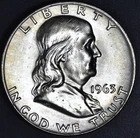 1963-D 50C FRANKLIN SILVER HALF DOLLAR KM# 199 Grade:  Choice BU A7167