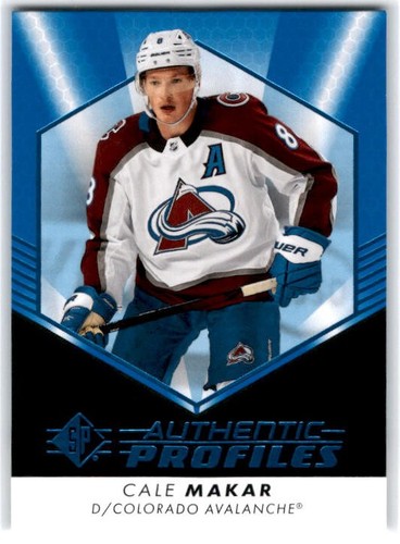 Cale Makar [Blue] #AP-16 2022 SP Authentic Profiles card