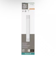 12 in Plug-In White Integrated LED Linkable Under Cabinet Light Soft White 3000K