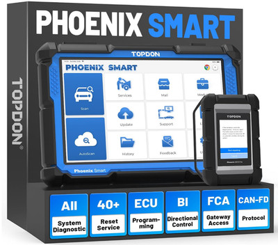 TOPDON Phoenix Smart OBD2 Scanner, Bidirectional Scan Tool for 200+ Brands