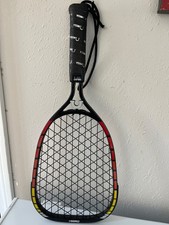 Vintage OMEGA Graphite Galaxy 100G 4/7100 Racquetball Racket 9oz Red Yellow Blac
