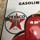 Vintage Advertising Texaco Pump Plate Sign 1940 Tin — photo 5
