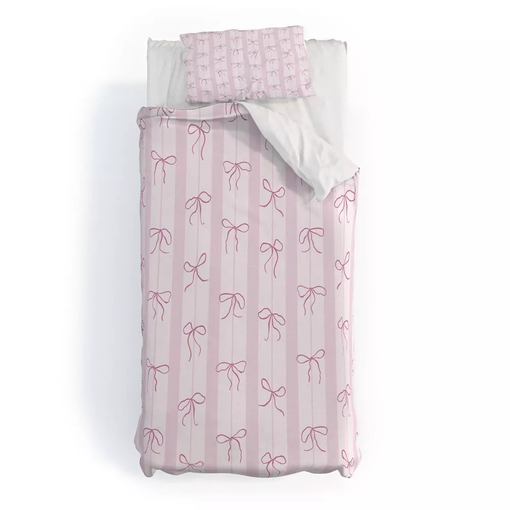Пододеяльник и подушка с розовыми бантиками King Marufemia Coquette 3шт 18990₽
