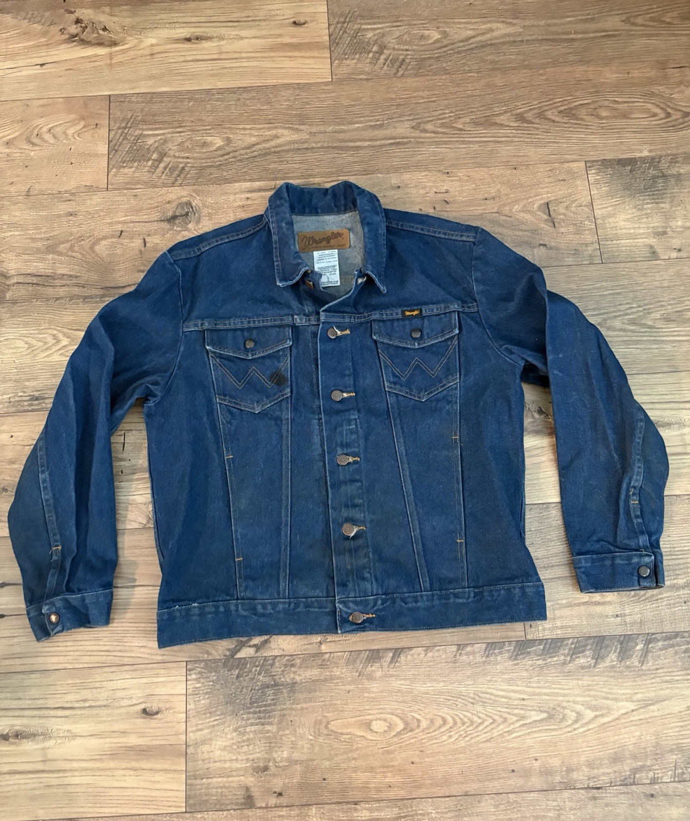 Wrangler Men's Cowboy Cut Denim Jacket Sz Large Western Truc