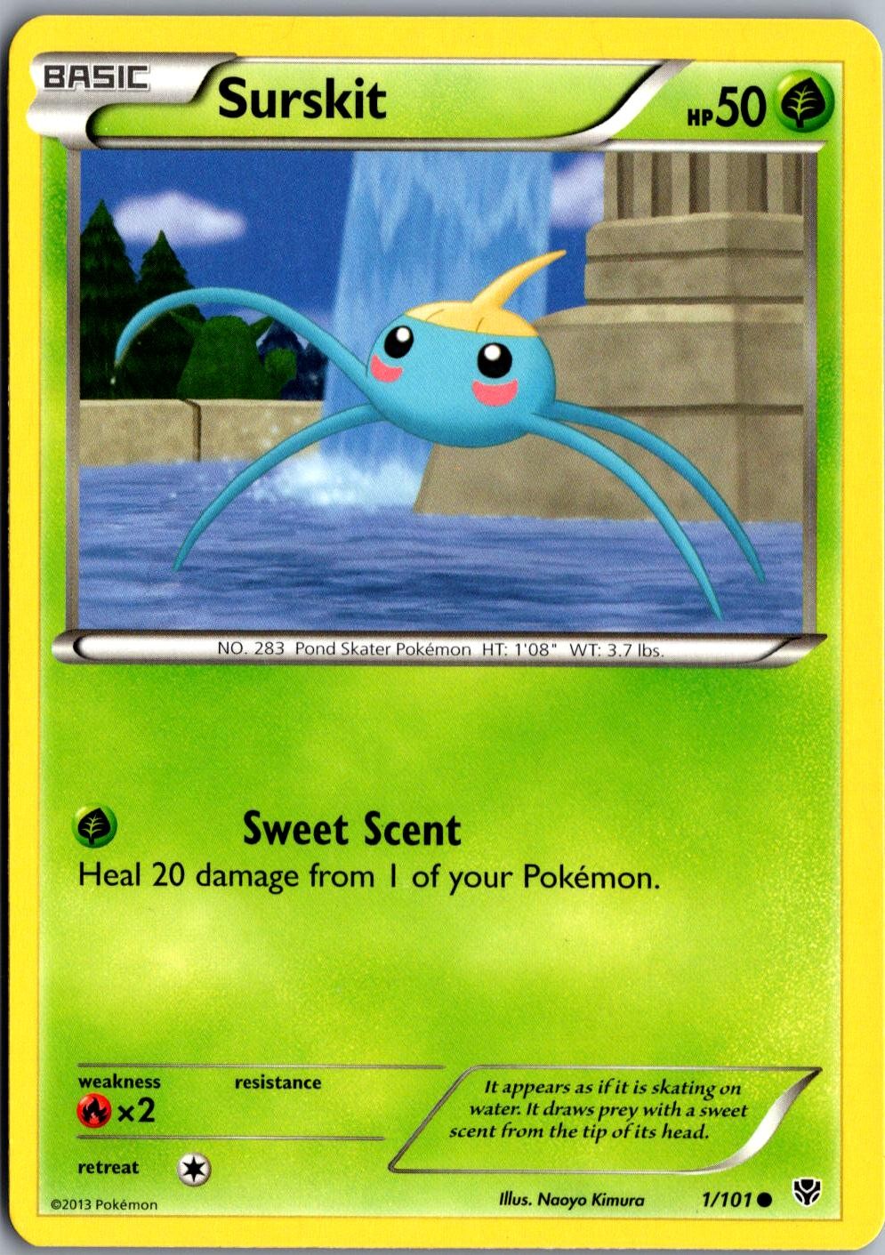 Surskit 1/101 Common Plasma Blast LP Pokemon Card