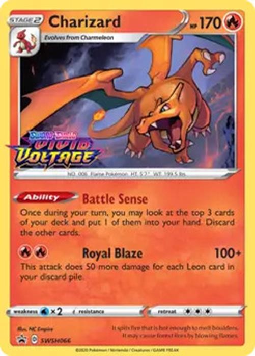 Charizard - SWSH066 - Pokemon Sword & Shield Promo PreRelease Holo Rare Card NM