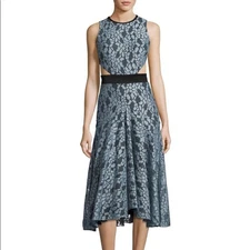 Alexis Maile Blue Lace Cutout Dress Sz small