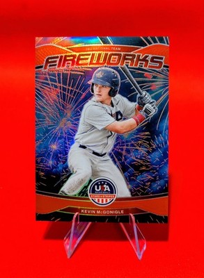  Kevin McGonigle /199 Fireworks Red Prizm -2026 Panini STARS & STRIPES USA 18U