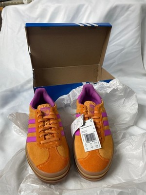 adidas Gazelle Bold Flash Orange Purple Womens Platform Shoes JS3895 9 NWT Box