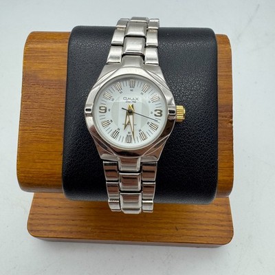 Womens OMAX Since 1946 HBK816 White Dial Silver Tone Stainless Steel Watch