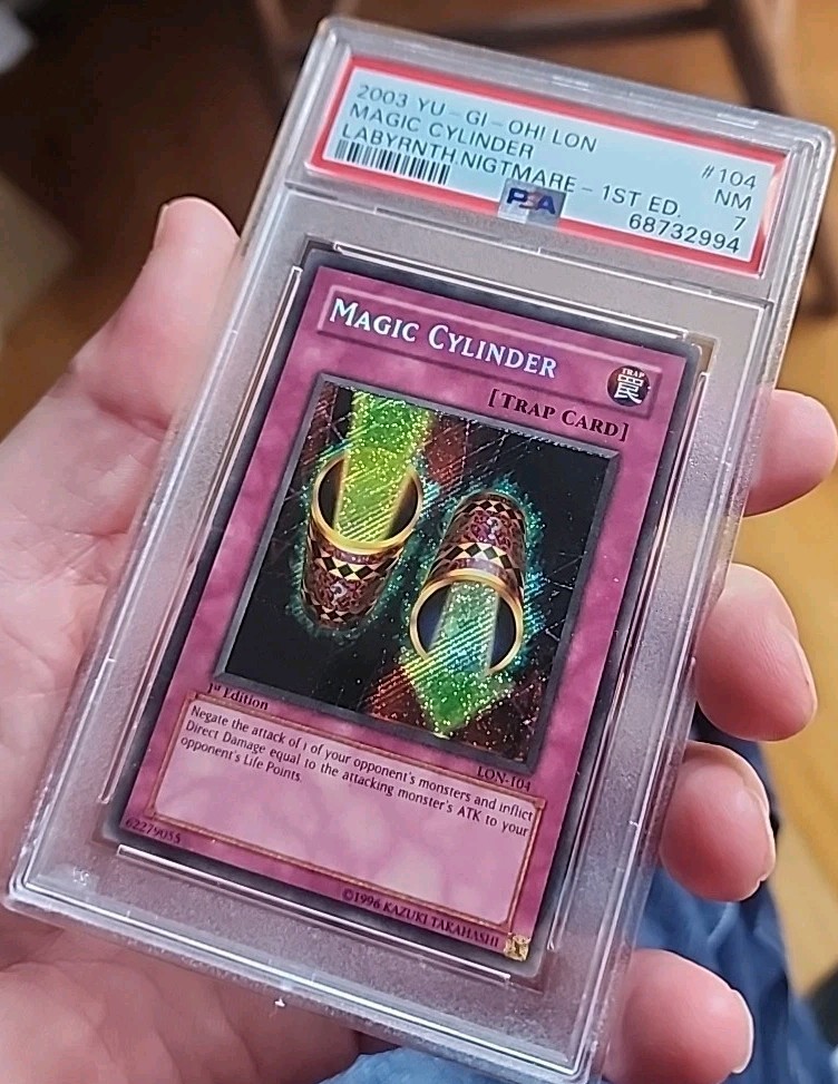 Yugioh MAGIC CYLINDER 1st Ed LON-104 PSA 7 Near-MINT Condition Extremely Rare! | eBay Yugioh MAGIC CYLINDER 1st Ed LON-104 PSA 7 Near-MINT Condition Extremely Rare! | eBay