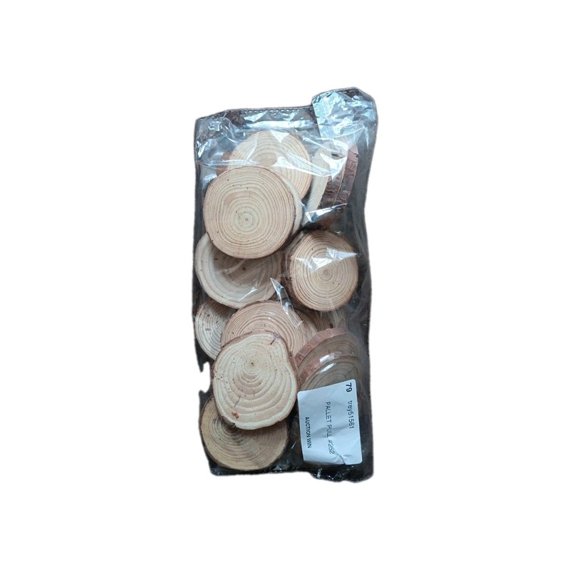 Wood Table Coaster Set, Real Wood Approx 3-4 Inches Per Coaster 26 Count