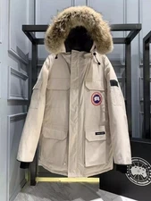 Canada Goose 08 Expedition Parka off white Down Jacket with label
