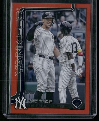 City Boys 2025 Topps Update #US85 Orange Foil /25 Aaron Judge Jazz Chisholm