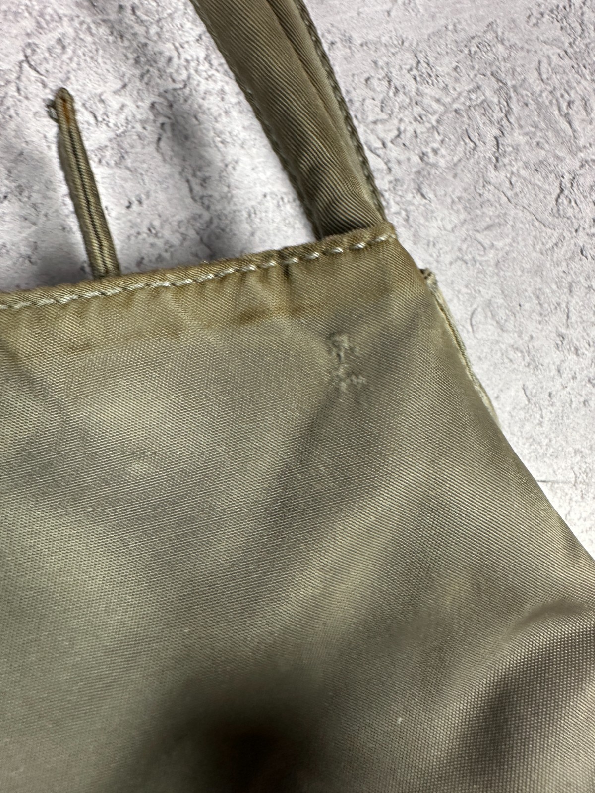Vintage Prada Khaki Olive Green Tessuto Nylon Shoulder Bag 1990s/2000s image 2