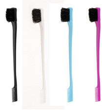 Image of Dual Ended Edge Control Hair Brush Comb Professional Salon