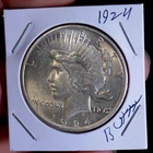 PEACE SILVER DOLLAR 1924 BU++ FROSTY NICE COIN 90% SILVER DOLLAR