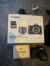 Canon EOS M50 Mark II 24.1MP Digital Camera - 15-45mm STM Lens & 22mm lens