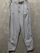 Vintage 80s Gitano Black White Gingham High Waist Pleated Tapered Leg Pants Sz14