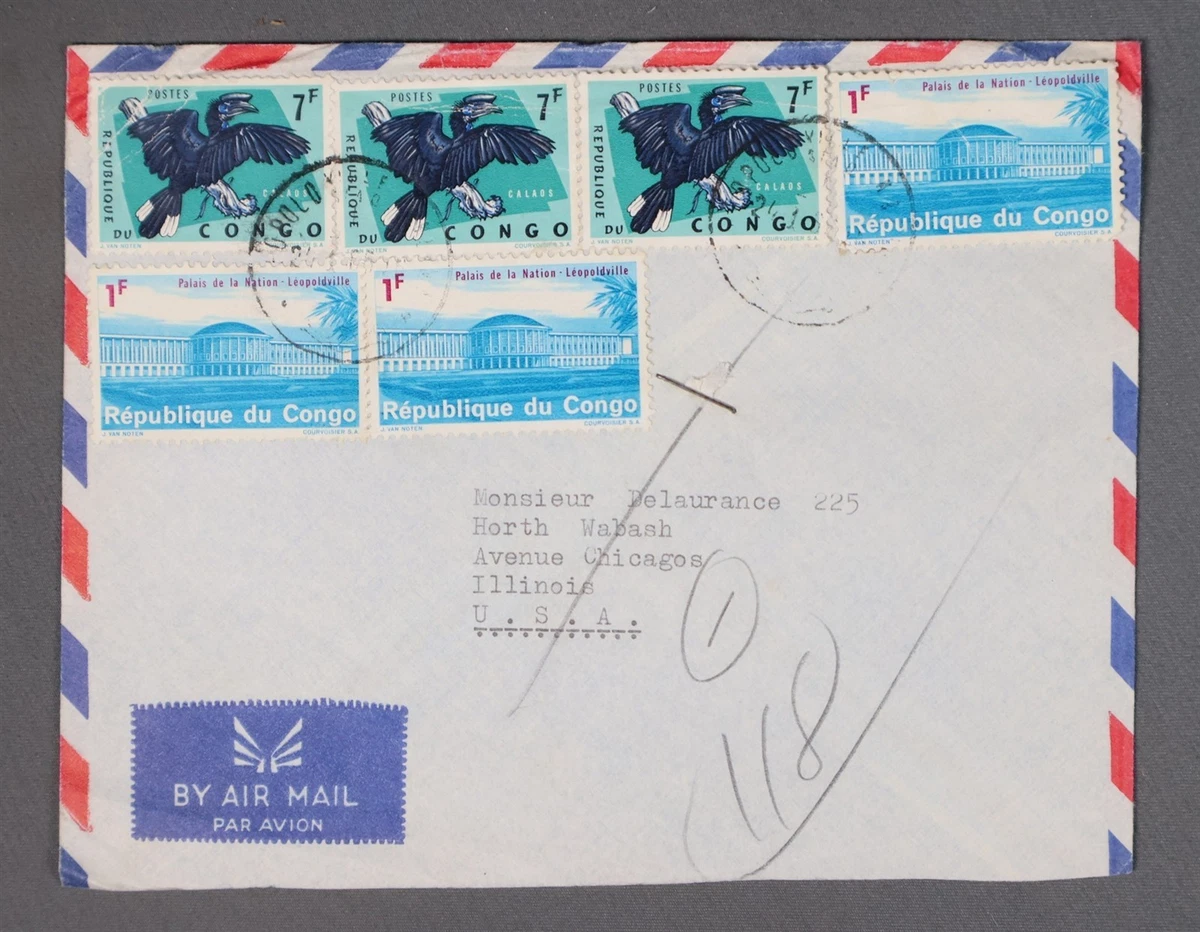 Mayfairstamps Congo (Léopoldville) Hornbill & Palais de la Nation Airm ccb_49155
