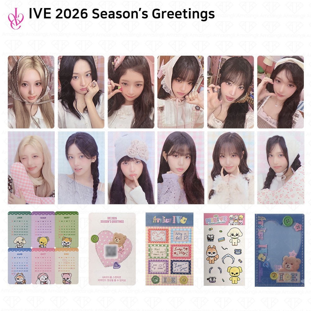 ON HAND] IVE 2026 SEASON'S GREETINGS Photocard Postcard Sticker QR