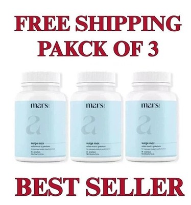 (3 Pack) Mars by GHC Surge Max Contains Shilajeet, Ashwagandha 60Caps