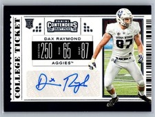 Dax Raymond 2019 Contenders Draft Picks College Ticket Rookie Auto #152