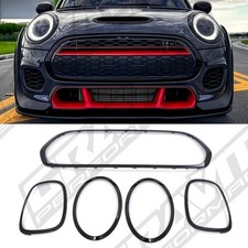 MINI COOPER F56 14-21 BLACK SURROUNDS FOR GRILLE HEADLIGHT TRIM TAILLIGHT GRILL