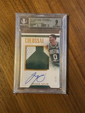 2017-18 National Treasures Jayson Tatum Colossal Rookie Patch Auto /25 POP 5
