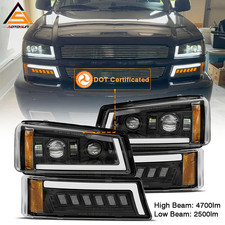 Led Headlight Bumper Lamp Assembly For Chevy Avalanche 1500 2500 2003 04 05 2006