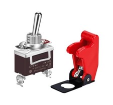 DaierTek Safety Cover Toggle Switch Guard ON Off Red Aircraft Covered 20A 12V...