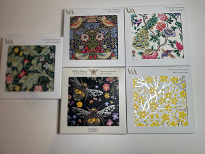 V&A | Wild Press  | 6 Notecards with envelopes | William Morris & MORE....