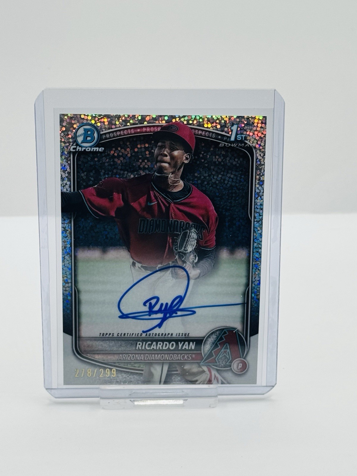 2025 Bowman RICARDO YAN 1st Bowman Sparkle Chrome Auto Autograph /299