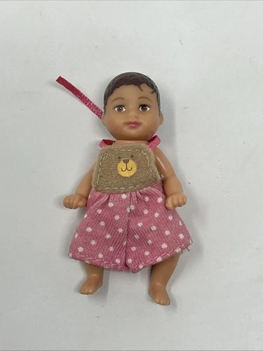 New ListingVintage HTF Krissy 1993 Mattel Barbie Hispanic Baby Sister Doll Brown Hair