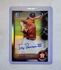 2022 Bowman Chrome Draft Refractor 1st Edition Trey Dombroski Auto /75 Black
