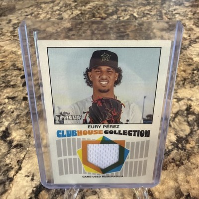 2026 Topps Heritage Clubhouse Collection Game-Used Relic JERSEY EURY PEREZ