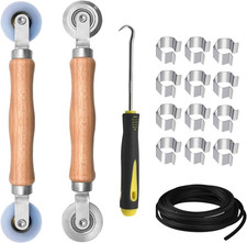 Upgrade Window Screen Repair Kit, Steel/Nylon Roller Tool with Bearing, Spline R