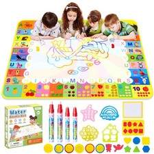 Water Doodle Mat 120 x 90cm Large Aqua Magic Water Drawing Mat with Magic Pens