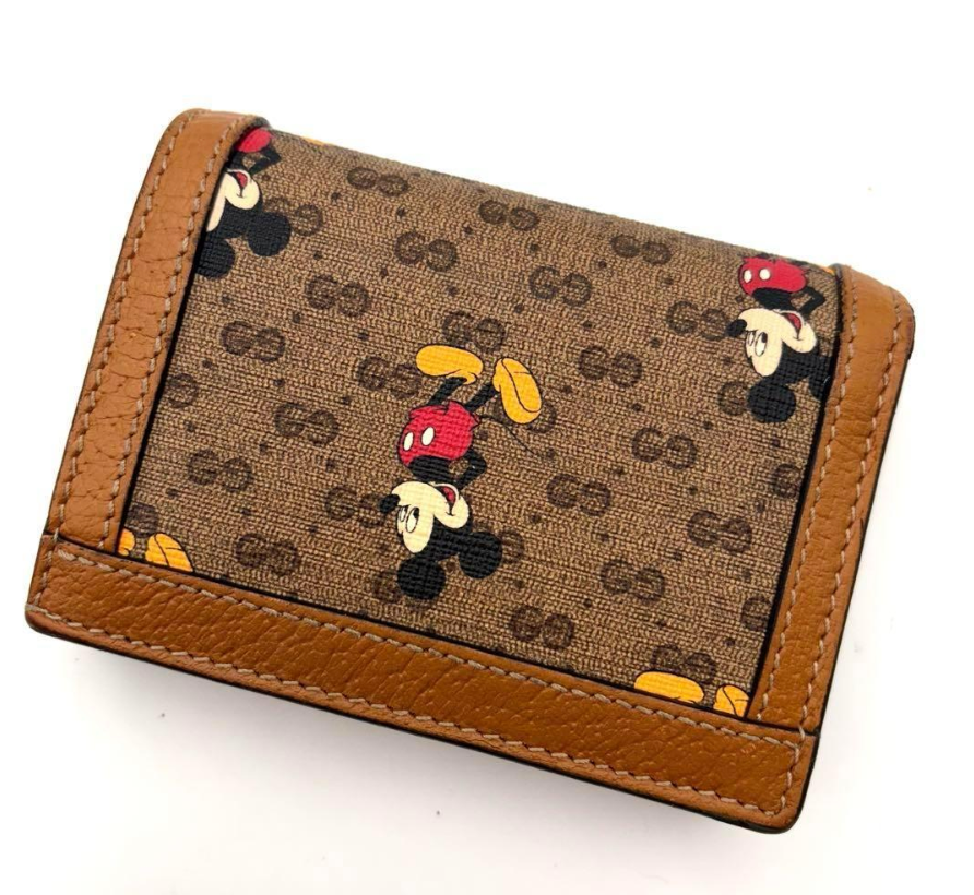 GUCCI x Disney Wallet Beige/ebony GG Supreme Canvas Mickey Mouse