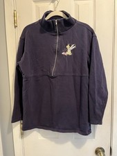The Disney Store Tinkerbell 1/2 Zip Navy Sweatshirt Sz M