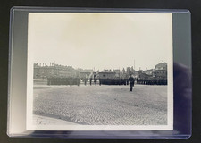 Original WWII US Army Parade Formation Photo 1940s Military City Square Vintage