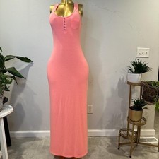 Y2K Cyber Vintage Guess Y2K Orange maxi tank dress with button detail SMALL
