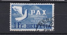 SWITZERLAND (0it291) SG 455 - 1945 1fr Peace - Superb used 